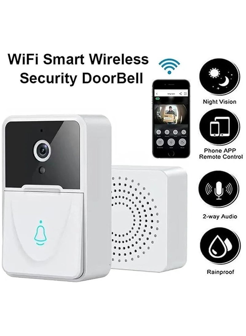 Video Doorbell - Wireless Doorbell WiFi Outdoor HD Camera Intercom Smart Wireless Doorbell Camera AI Smart Human Detection for Home Apartment Office