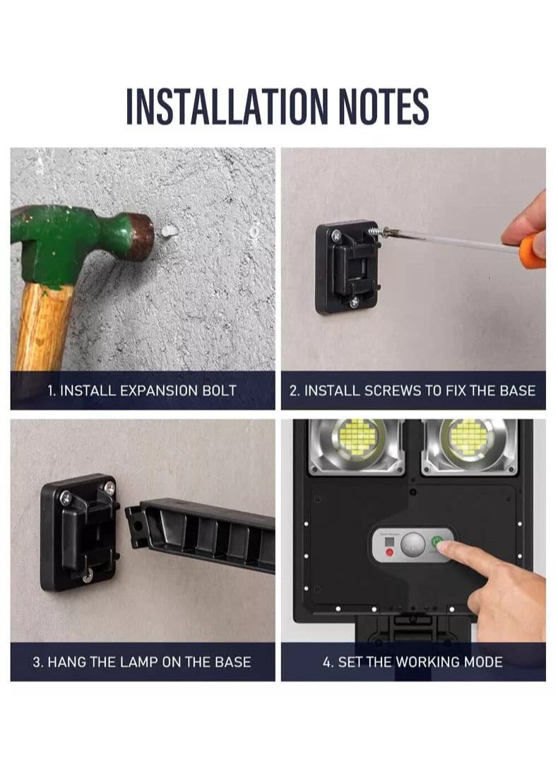 Street Light All in one 60W Led chips Motion Sensor Remote Control Waterproof Three Modes of Operation Acrylonitrile Butadiene Styrene