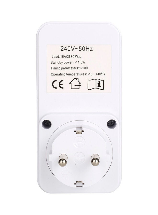 240V Countdown Timer Socket White