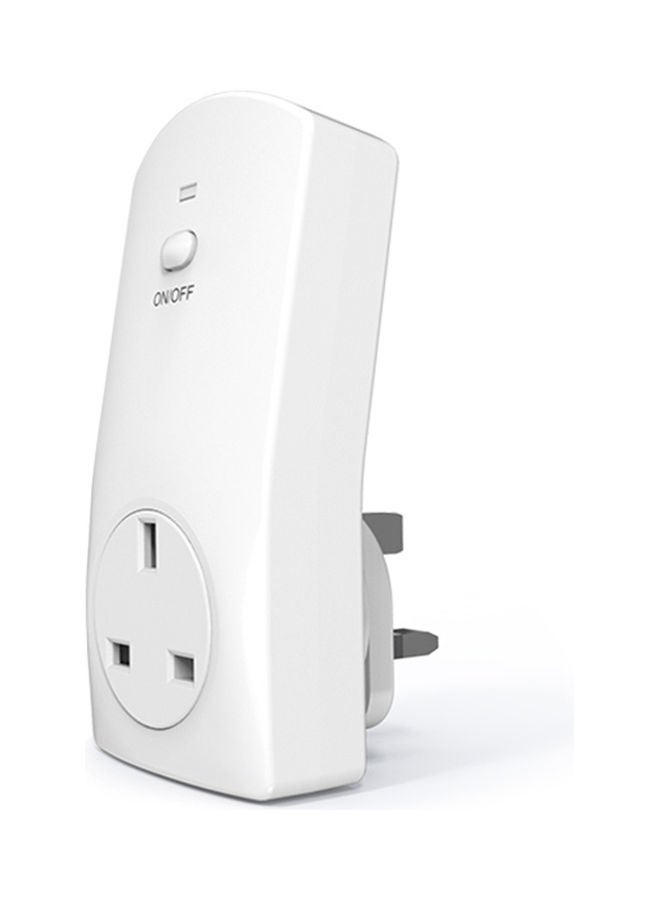 Plug-In Socket with LED Indicator White