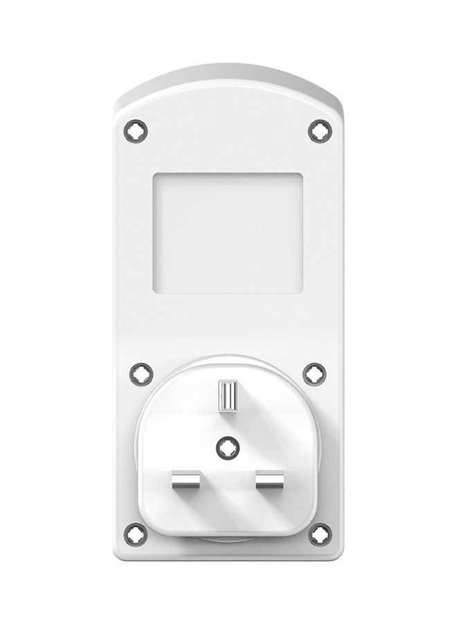 Plug-In Socket with LED Indicator White