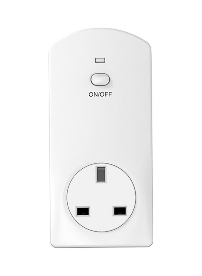 Plug-In Socket with LED Indicator White