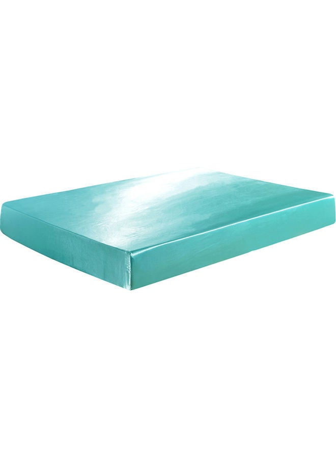 Well-made Soft Silk Fitted Sheet Cover Polyester Green 37.00 x 3.00 28.00cm