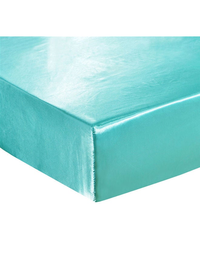 Well-made Soft Silk Fitted Sheet Cover polyester Green 37.00 x 3.00 28.00cm