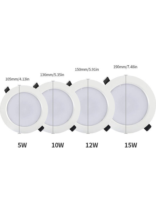 5W LED Recessed Lighting Downlight With Ir Remote Control White 14x5x13.5centimeter