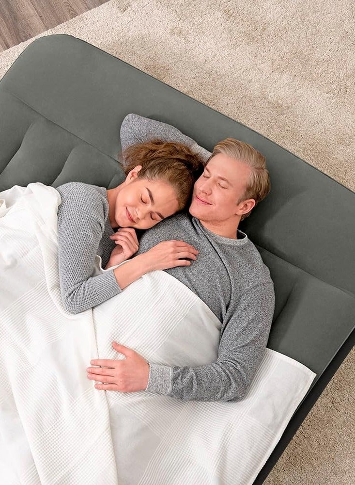 Inflatable Tritech Full Air Mattress | Durable Tritech, Built-in Pillow with Fast Inflation,188 X 99 X 30 cm, Model: 67680