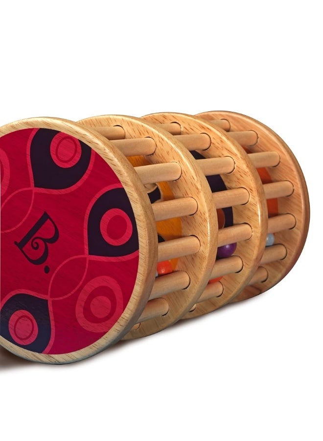 B. toys- A-Maze Rain Rush Dexterity Toy- Crawling Rolling Tower- Developmental Natural Wooden Rainmaker Toy- Toys for Toddlers
