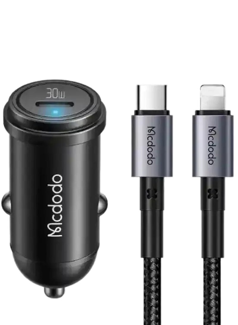 CC-749 PD 30W Fast Car Charger Kit with USB-C to USB-C Cable