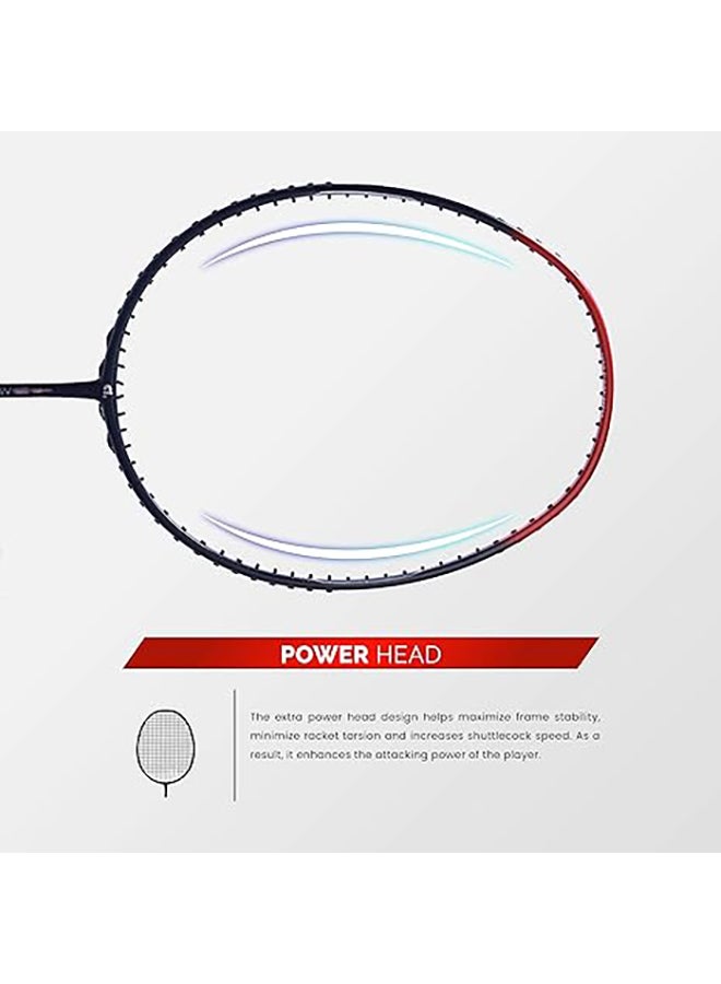 Nano Fusion Speed 722 Graphite Unstrung Badminton Racket with Full Racket Cover | For Intermediate Players | 76 grams |Maximum String Tension - 30lbs