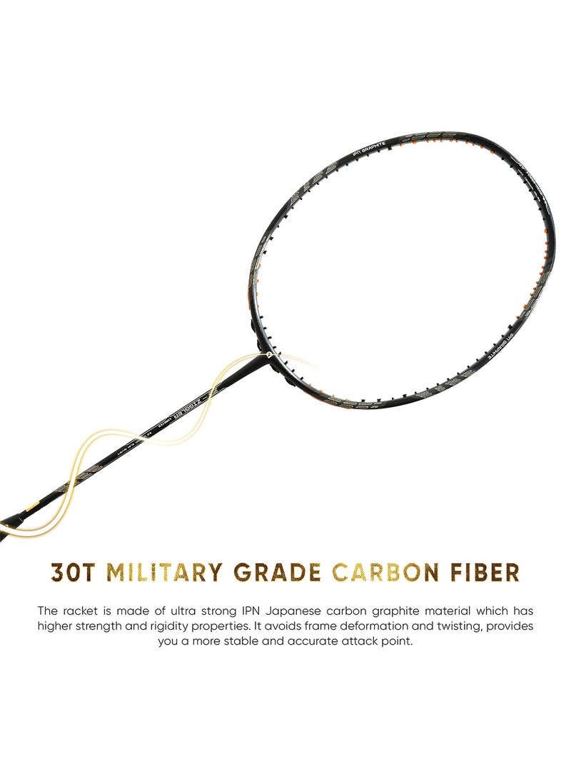 Z-Ziggler Limited Edition Unstrung Badminton Racket |Graphite   With Free Full Cover | G2-4 1/8 Inches|38 Lbs| 6.2Mm World'S Slimmest Shaft