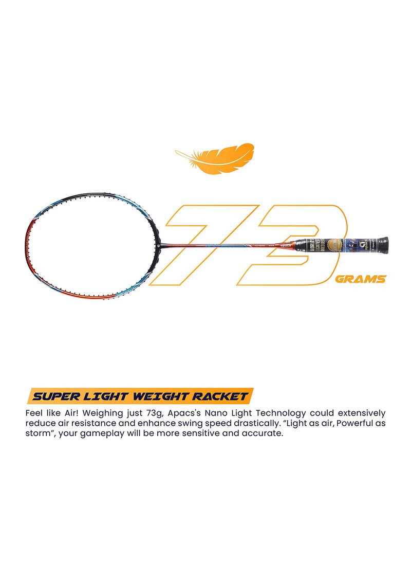 Asgardia Control (73 grams Ultra Lightweight) Made in Vietnam | Japanese Graphite Unstrung Badminton Racket with Full Cover | G2-4 1/8 inches