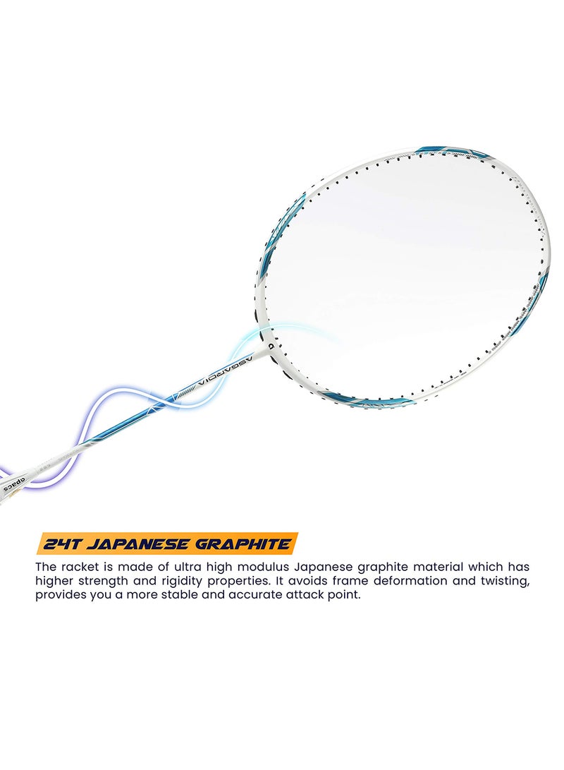 Asgardia Control (73 grams Ultra Lightweight) Made in Vietnam | Japanese Graphite Unstrung Badminton Racket with Full Cover | G2-4 1/8 inches