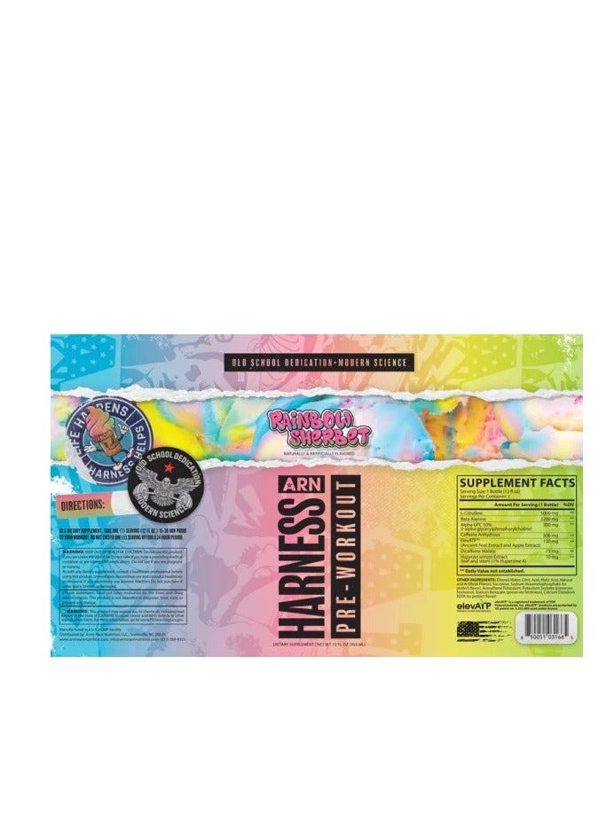 ARN Harness Pre-Workout 355ml Rainbow Sherbet