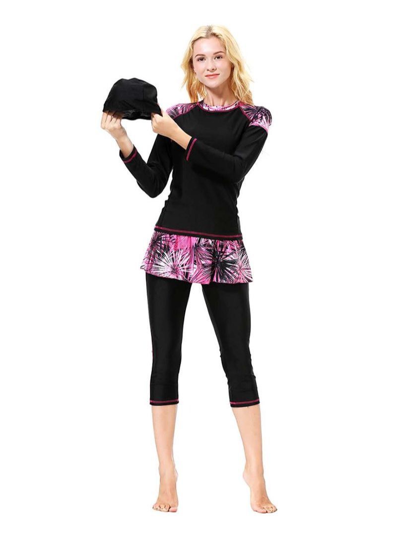 Conservative And Fashionable Burkinis Black/Pink