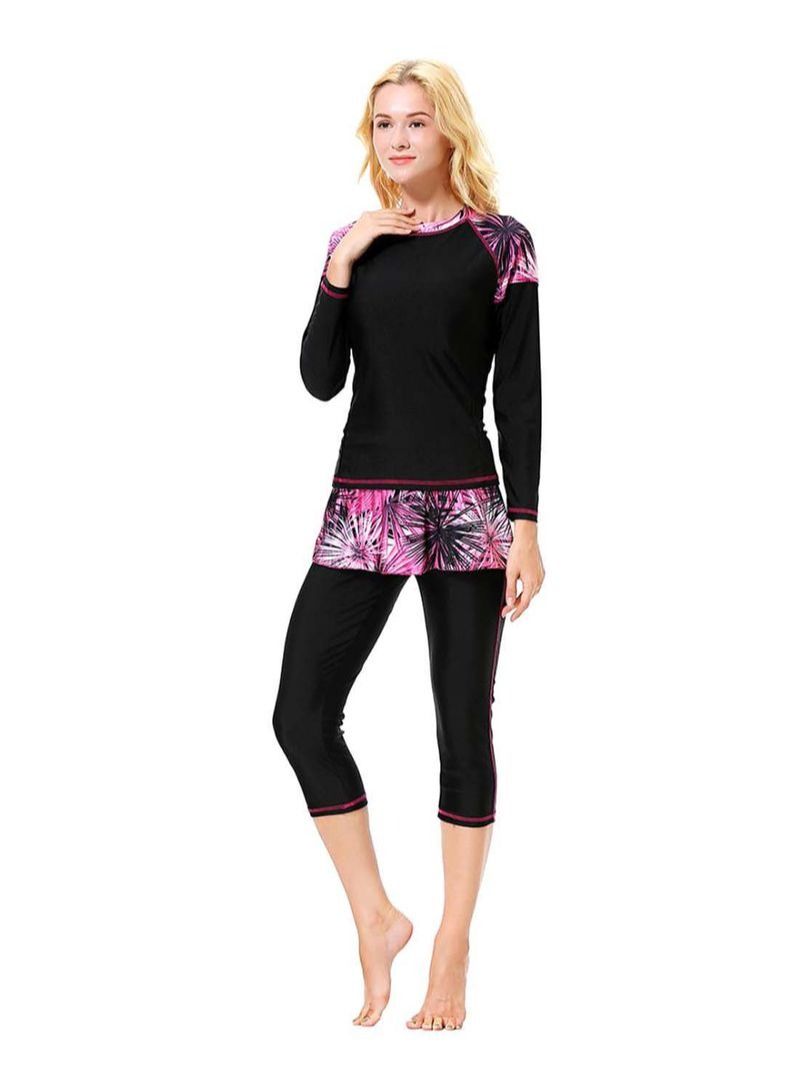 Conservative And Fashionable Burkinis Black/Pink