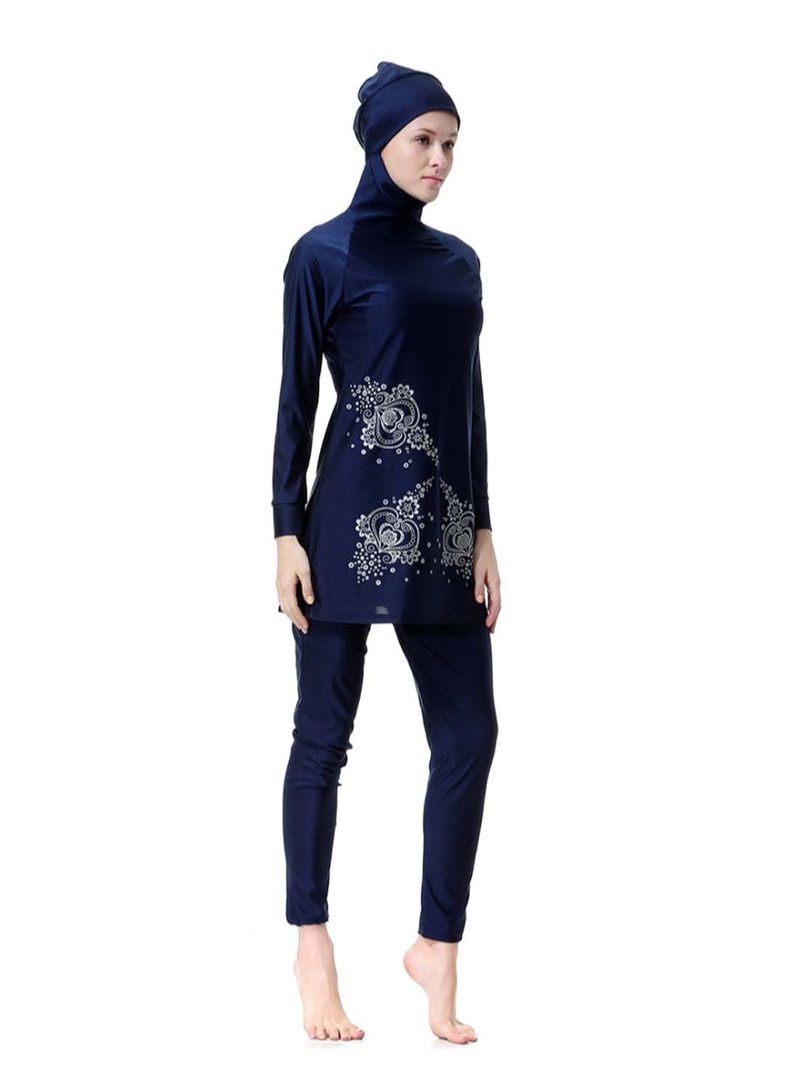 Conservative And Fashionable Burkinis Dark Blue