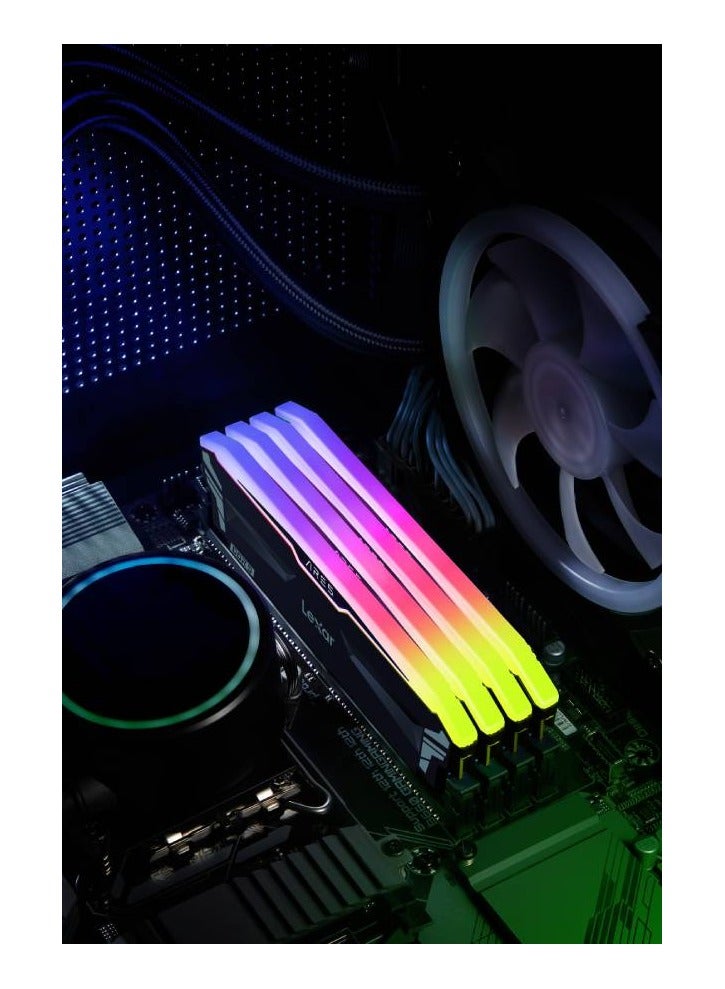 Lexar Ares DDR5 6000 CL34 1.3V Memory with heatsink and RGB lighting, Dual pack, 32GB Kit (16GBx2), XMP 3.0 & EXPO RGB