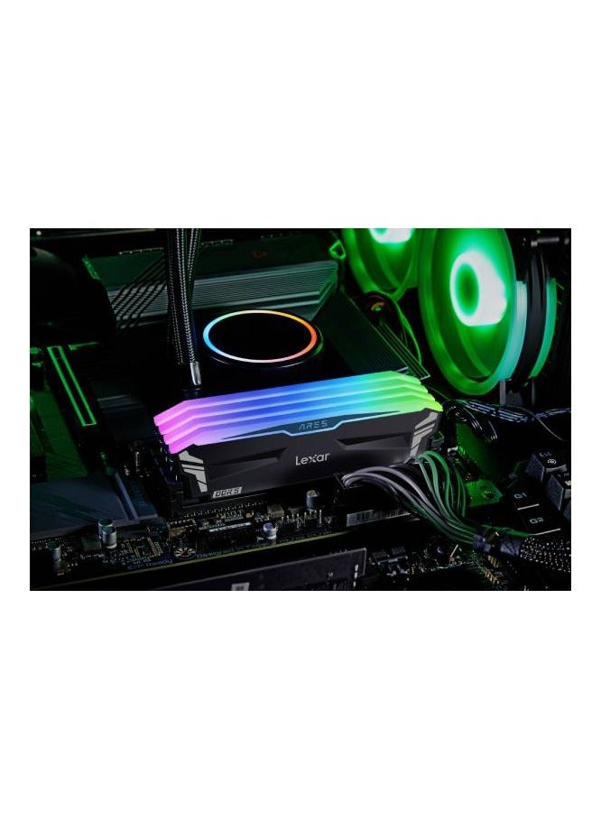 Lexar Ares DDR5 6000 CL34 1.3V Memory with heatsink and RGB lighting, Dual pack, 32GB Kit (16GBx2), XMP 3.0 & EXPO RGB