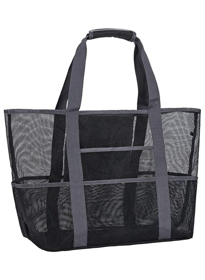 Mesh Beach Bag With Waterproof Inside Pockets 55 x 23 38cm