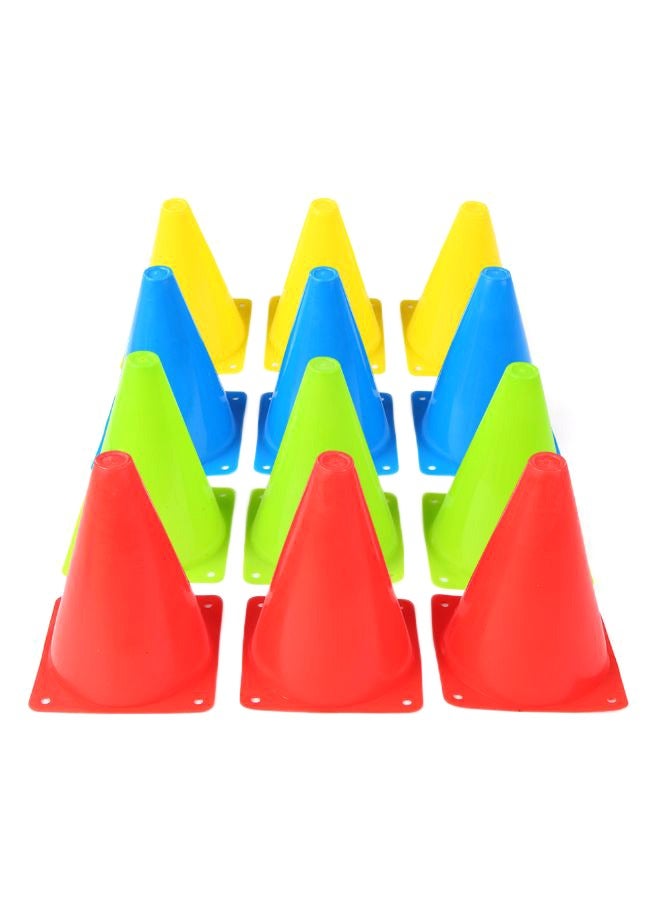 12-Piece Sports Training Traffic Cone Set 5.1 x 7inch