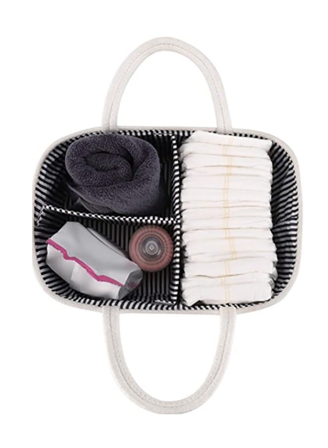 Bumble & Bird - Cotton Rope Diaper Caddy - White