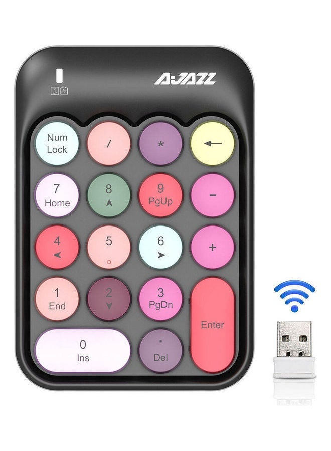 AK18 2.4G Mini Wireless Numeric Keypad Mixed Black