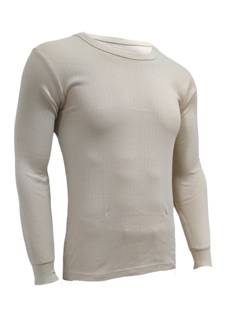 John Gladstone Men's Cotton Full Sleeve Round Neck Interlock Thermal T-Shirt (Skin)