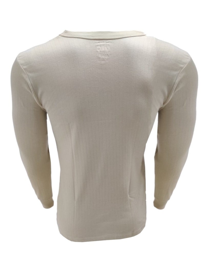 John Gladstone Men's Cotton Full Sleeve Round Neck Interlock Thermal T-Shirt (Skin)