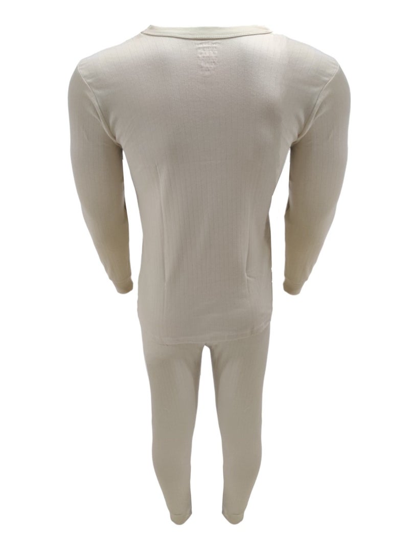 John Gladstone Men's Cotton Interlock Thermal Set  (Skin)