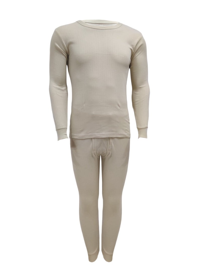 John Gladstone Men's Cotton Interlock Thermal Set  (Skin)