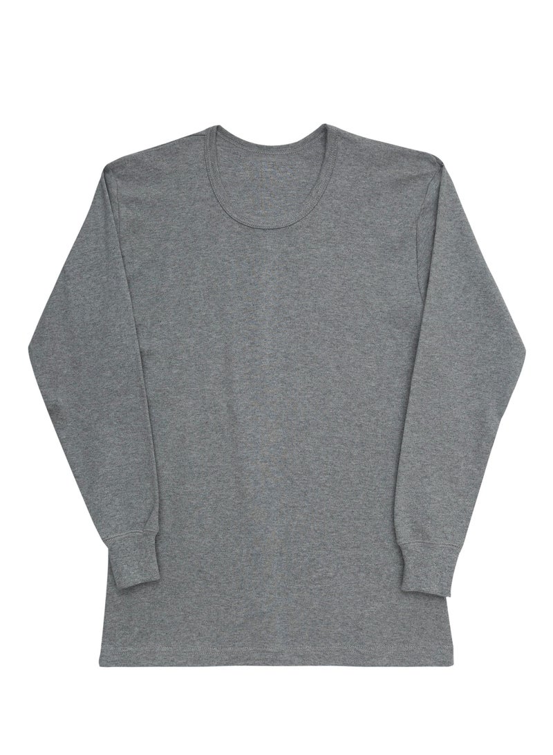 John Gladstone Men's Cotton Interlock Thermal Set  (Grey)