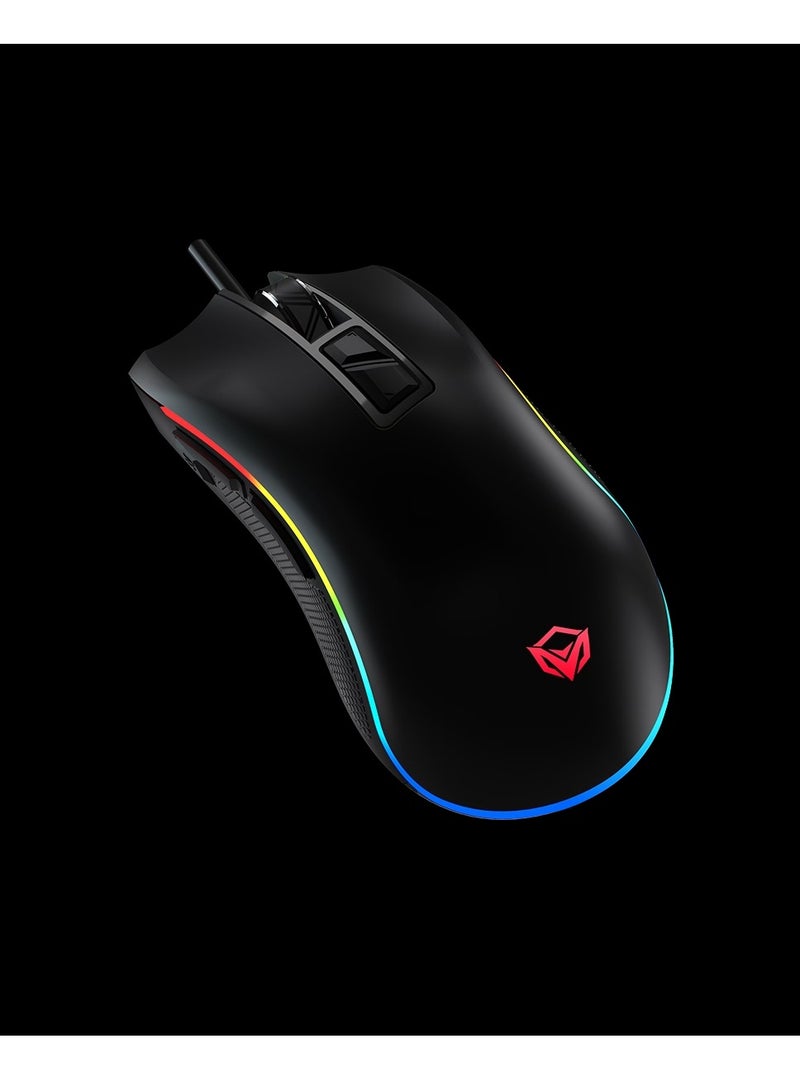 MT-G3330 RGB Gaming Mouse 8000 DPI Laser Sensor Tracking Gaming Mouse Programmable Customized RGB Light Matte Soft-Touch Plastic Gaming Mouse With Fire Button