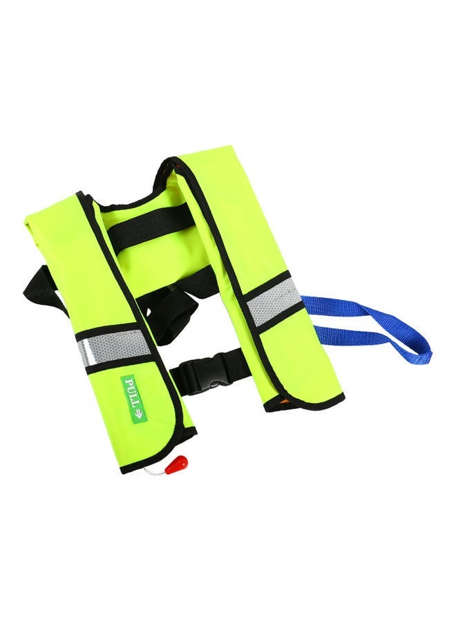 Manual Inflatable Water Sports Survival Jacket Green 35.00X5.00X32.00cm