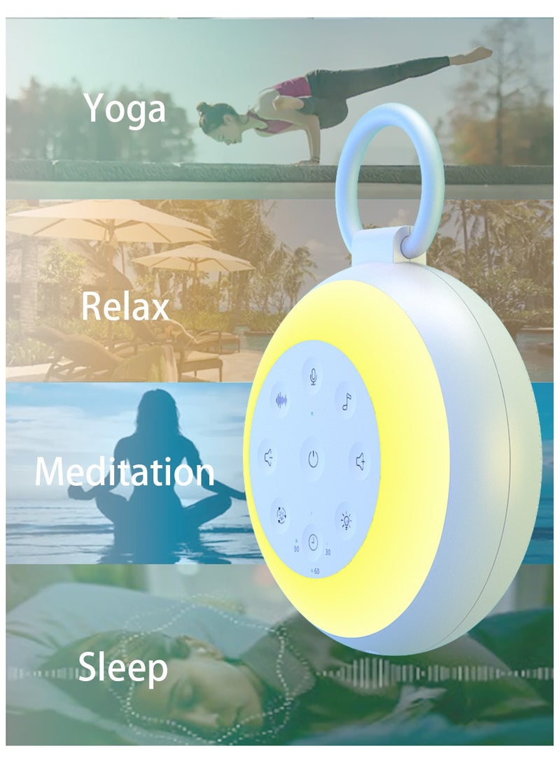 White Noise Sleep Monitor, Warm Light Night Light, Natural Sound Effects, Baby Soothing Device