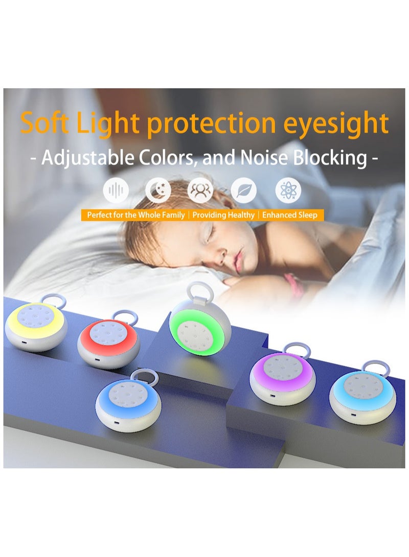 White Noise Sleep Monitor, Warm Light Night Light, Natural Sound Effects, Baby Soothing Device