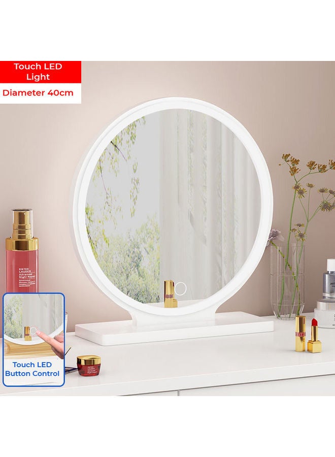 Touch Smart LED Light Mirror 40x13x43 cm White