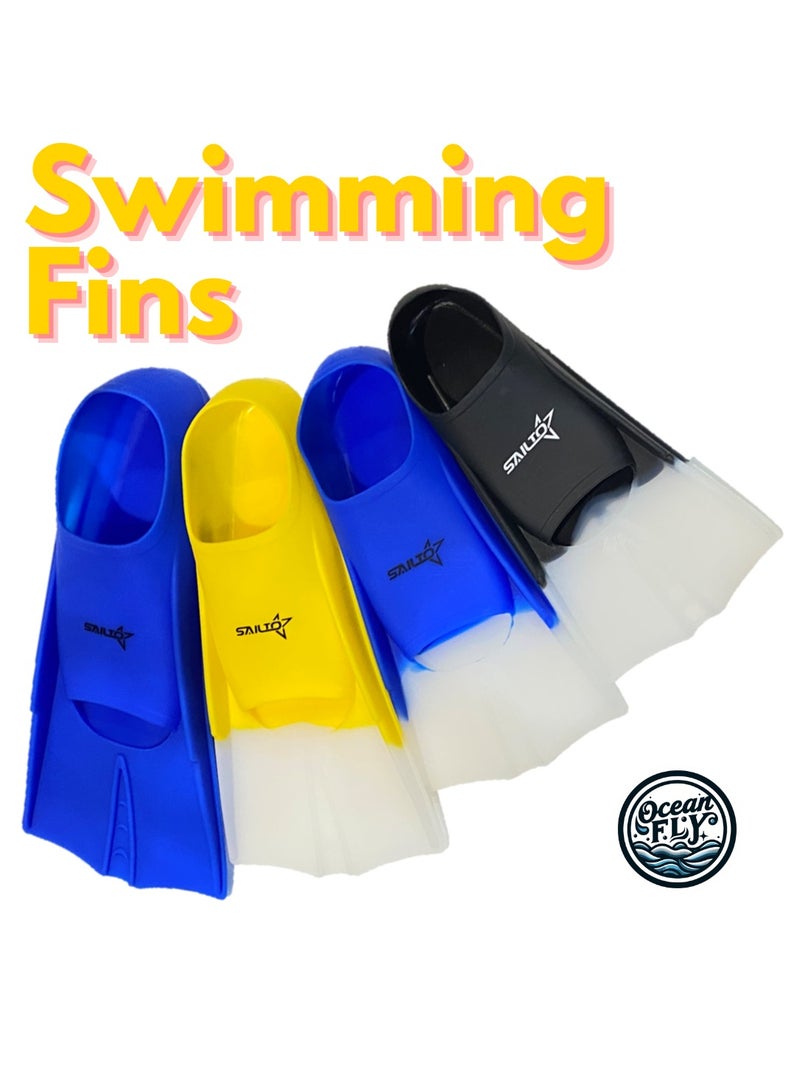 Oakura Sailto Swim Training Fins – Premium Silicone Fins for Kids, Teens, and Adults – Perfect for Enhanced Swimming Performance!