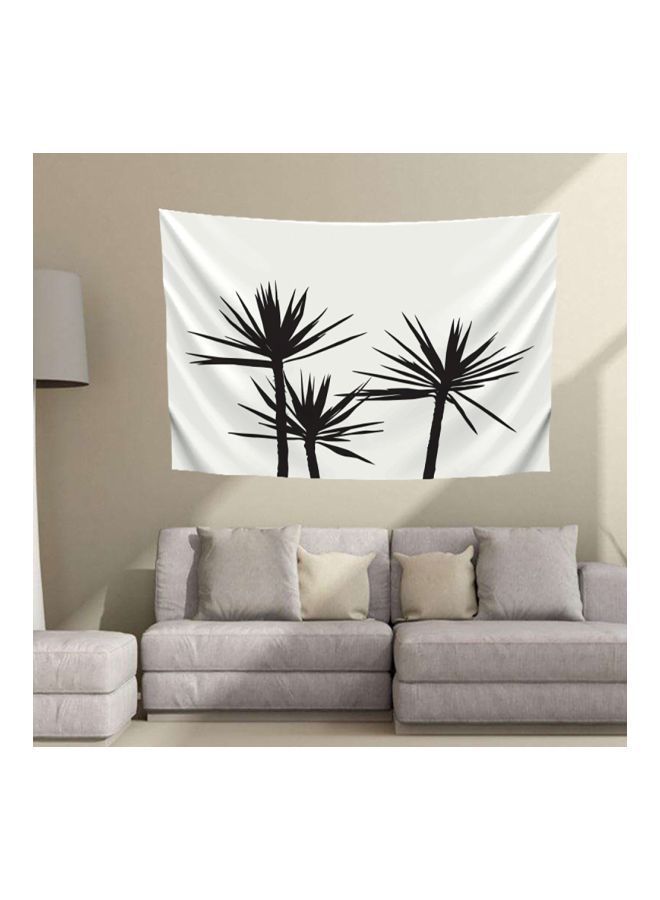 Decorative Wall Hanging Tapestry White/Black 57x79inch