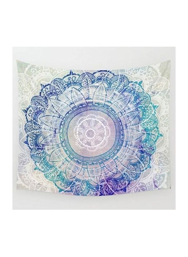 Polyester Indian Mandala Wall Hanging Blue/White