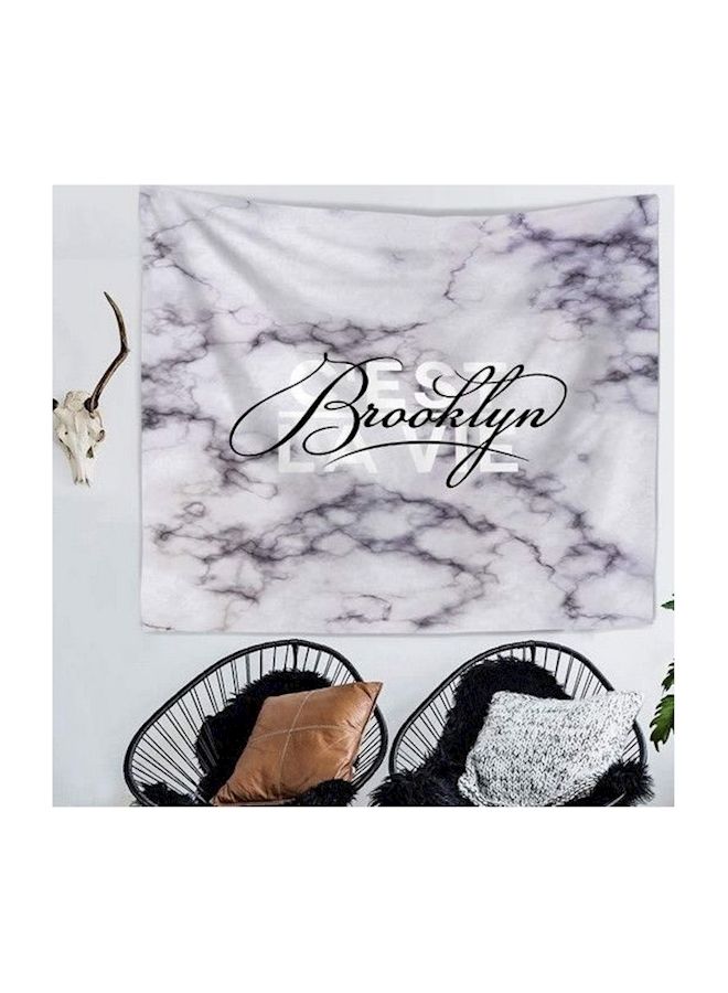 Marble Pattern Fabric Wall Tapestry Hanging White