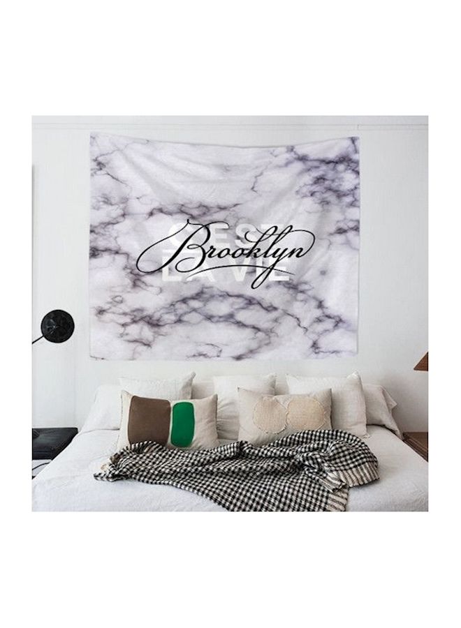 Marble Pattern Fabric Wall Tapestry Hanging White