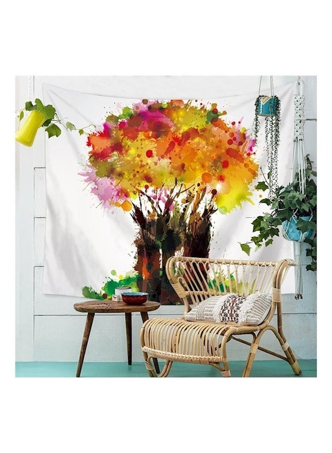 Fashion Tapestry Colorful Tree Printed Wall Art Multicolour 150grams