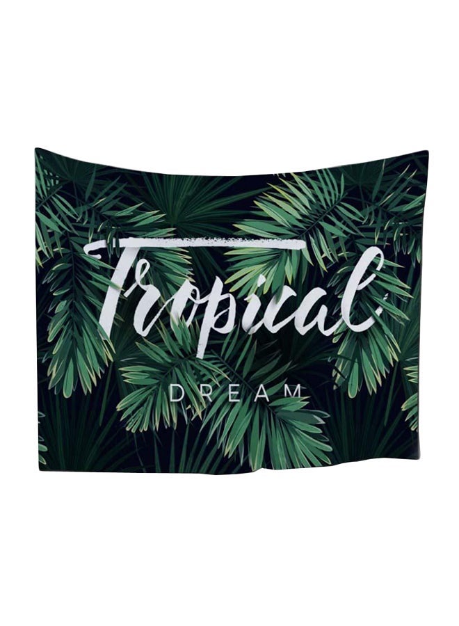3D Printed Wall Hanging Tapestry Black/Green 150 x 200cm