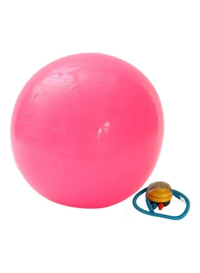 Eercise Gym Yoga Swiss Ball Fitness Ab Keep Fit Tone Weightloss Free Pump Rose 65cm