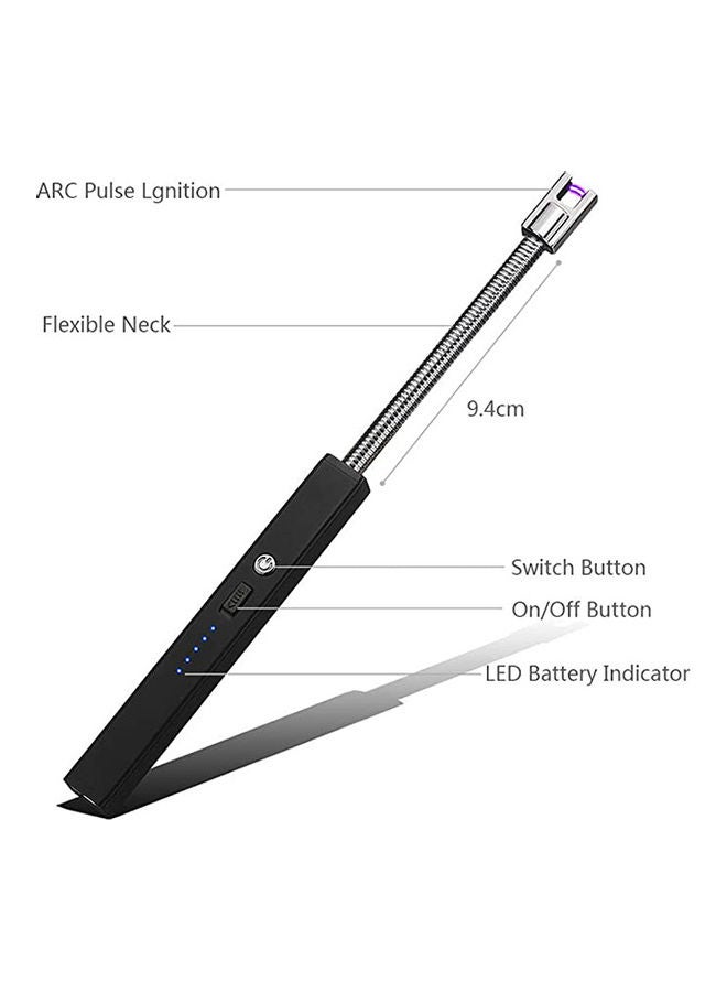Electric Arc Lighter Black/Silver 25.5x1.7x1.4cm