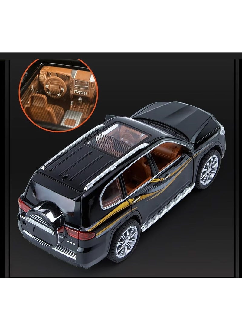 Pull Back Action  1:24 Scale Model Door Openable Diecast Metal Simulation Model Toy Car with Light And Sound