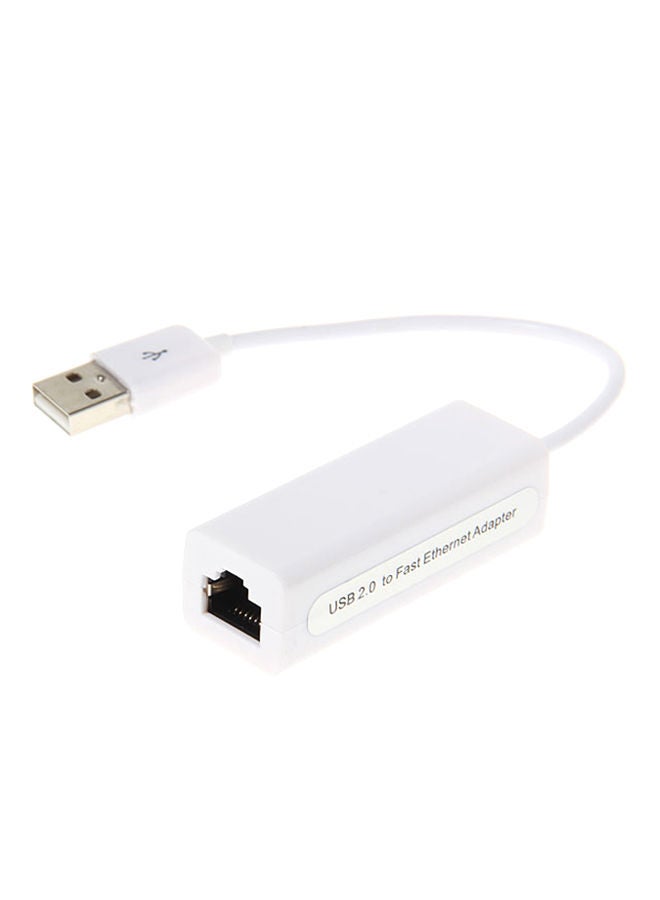 Wired USB 1.0 Ethernet Adapter White