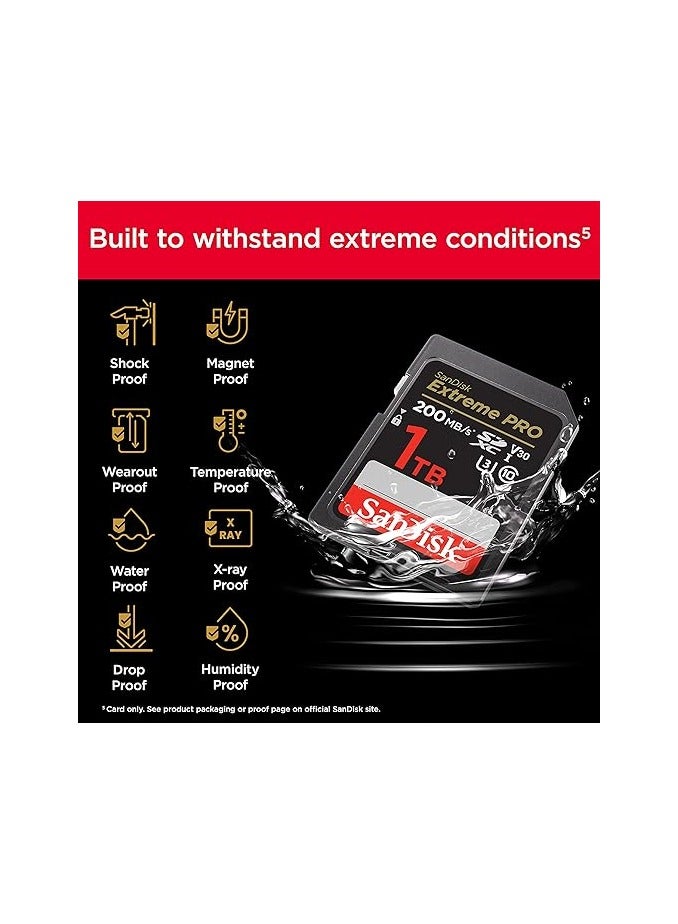 Extreme PRO SDXC card + RescuePRO Deluxe, up to 200MB/s 1 TB