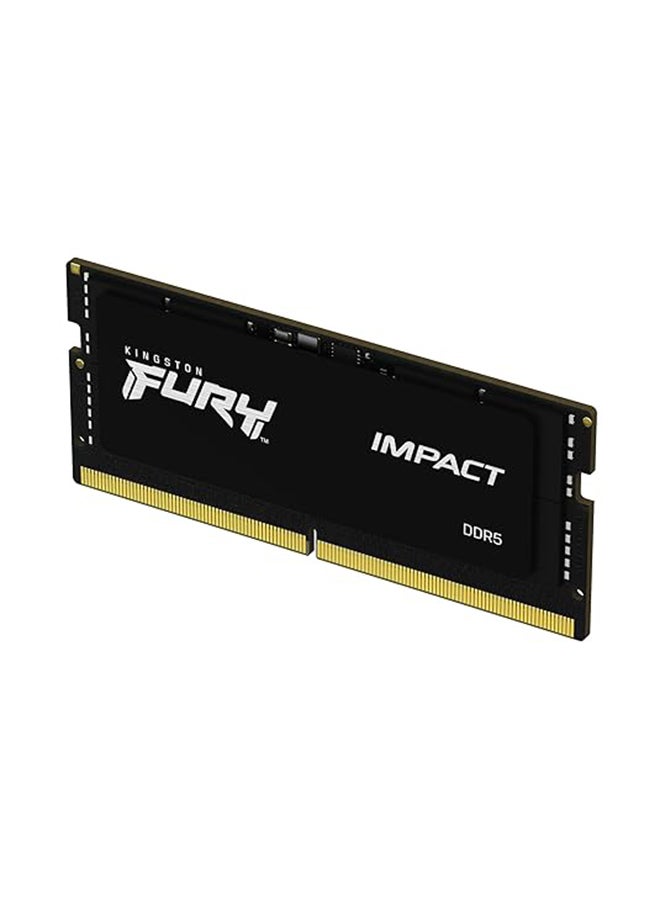 FURY Impact DDR5 32GB Laptop Memory, 5600MT/s Memory Speed, CL40 Latency, Non-ECC Unbuffered SODIMM, 262 Pin, 1.1 Voltage, Black | KF556S40IB-32 32 GB