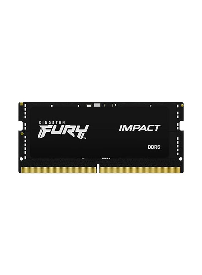 FURY Impact DDR5 32GB Laptop Memory, 5600MT/s Memory Speed, CL40 Latency, Non-ECC Unbuffered SODIMM, 262 Pin, 1.1 Voltage, Black | KF556S40IB-32 32 GB